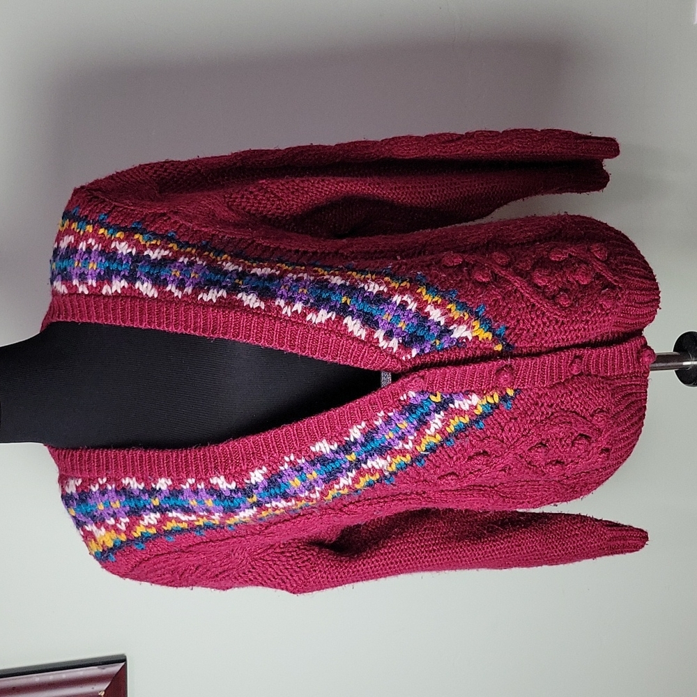 🎁 Vintage 3 button chunky knit cardigan sweater